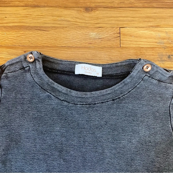 4/$25 HADAS by KIDICHIC Gray A-Line Dress 3/4 Sleeve Knee Length Size 10 - Picture 4 of 5